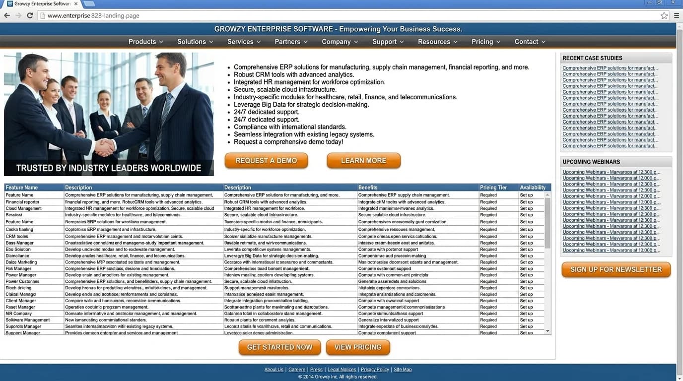 Previous Growzy — Enterprise Revenue Engine website design